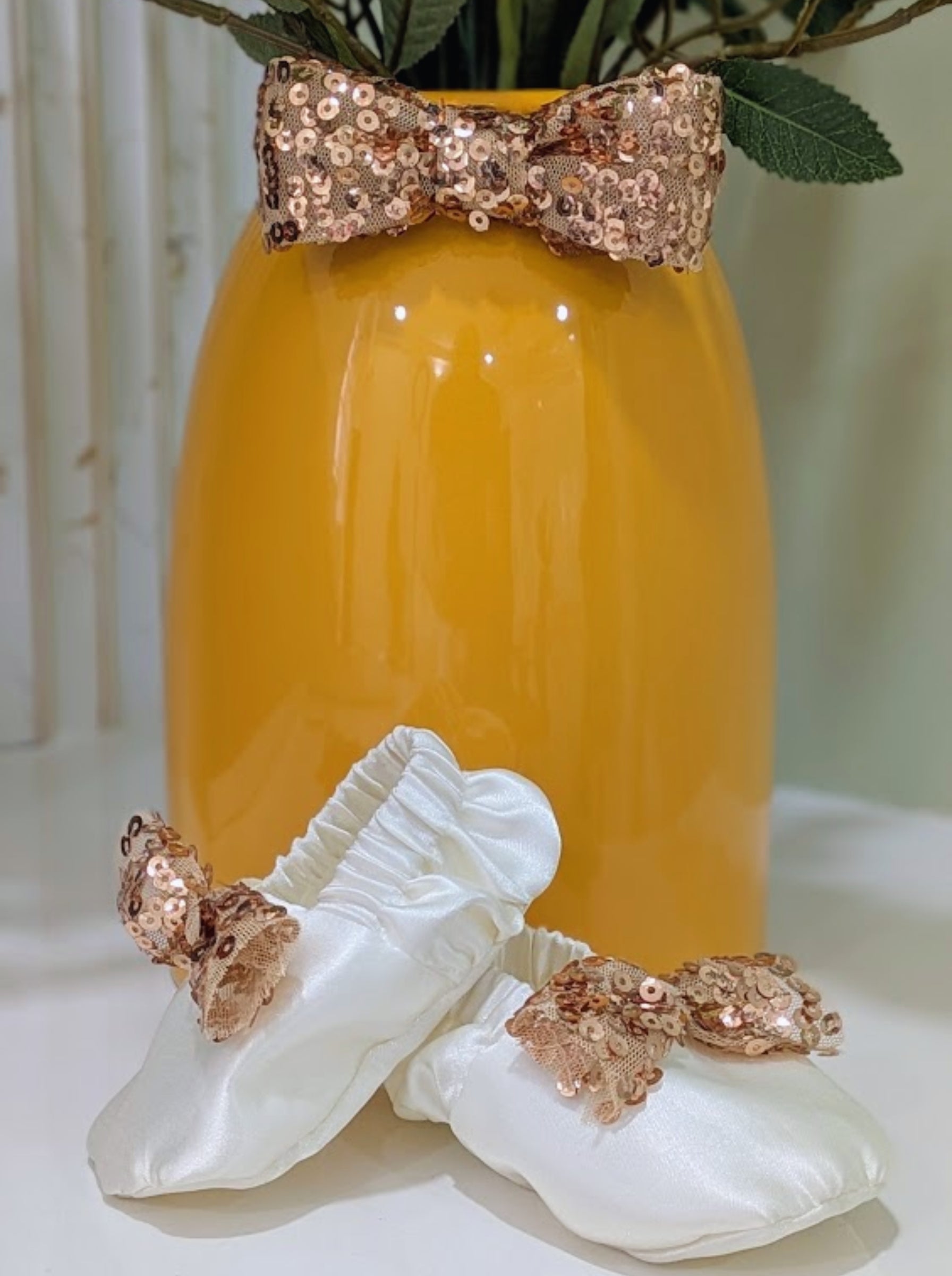 Gold Sequin & Cream Tulle Flower Girl Dress | Luxury Birthday & Wedding Party Wear for Girls India