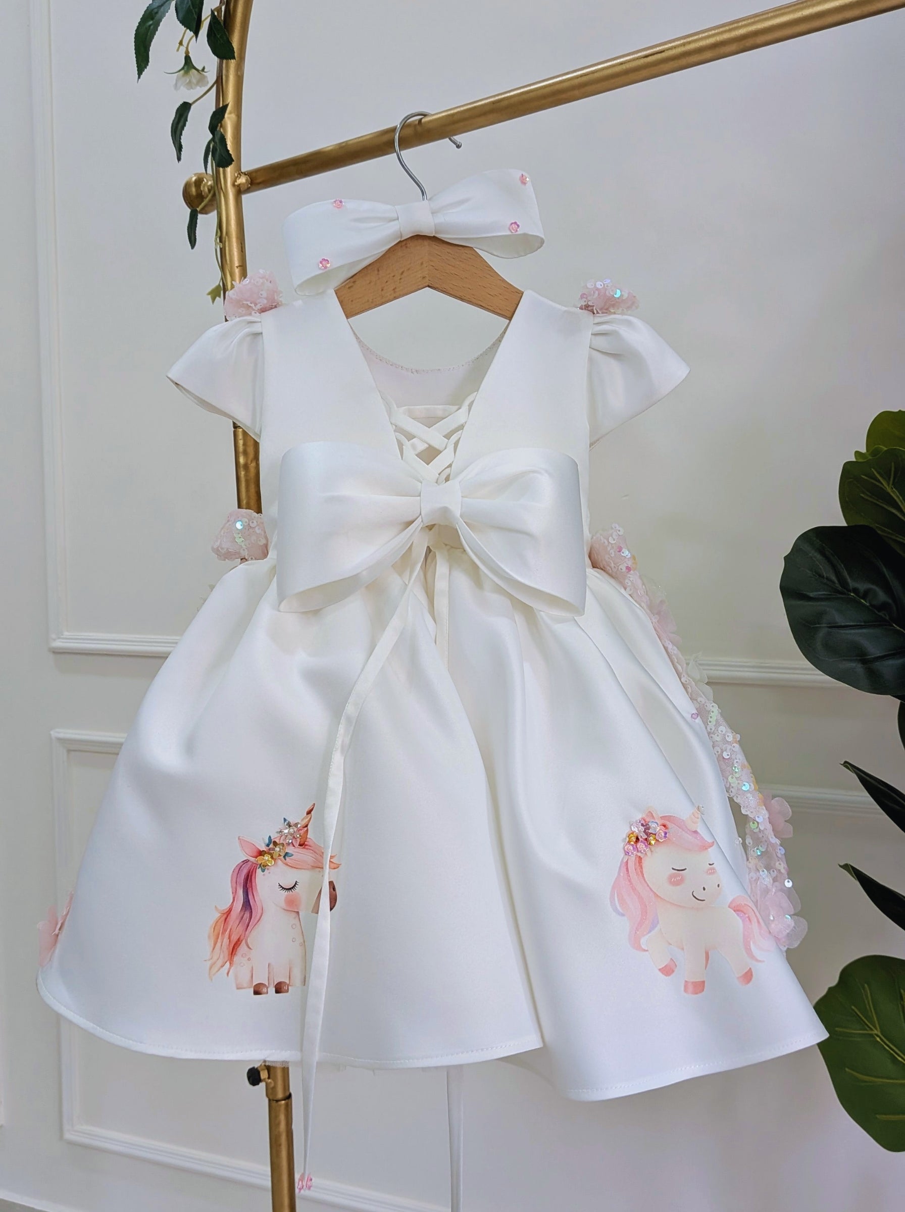 Unicorn Theme Birthday Dress for Girls | Customizable & Personalized Party Wear India