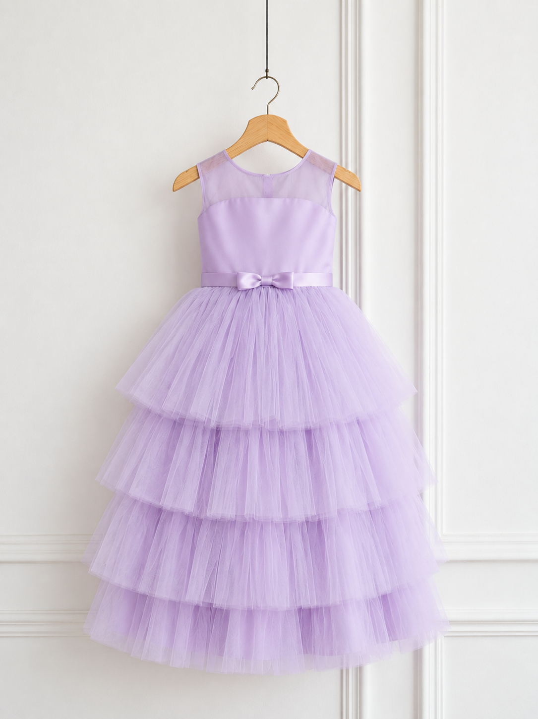 lavender birthday dress for Girls – Tiered Tulle Comfortable and Stylish Lavetir Silk Satin Mother Shoe size:10.5 baby shower outfit