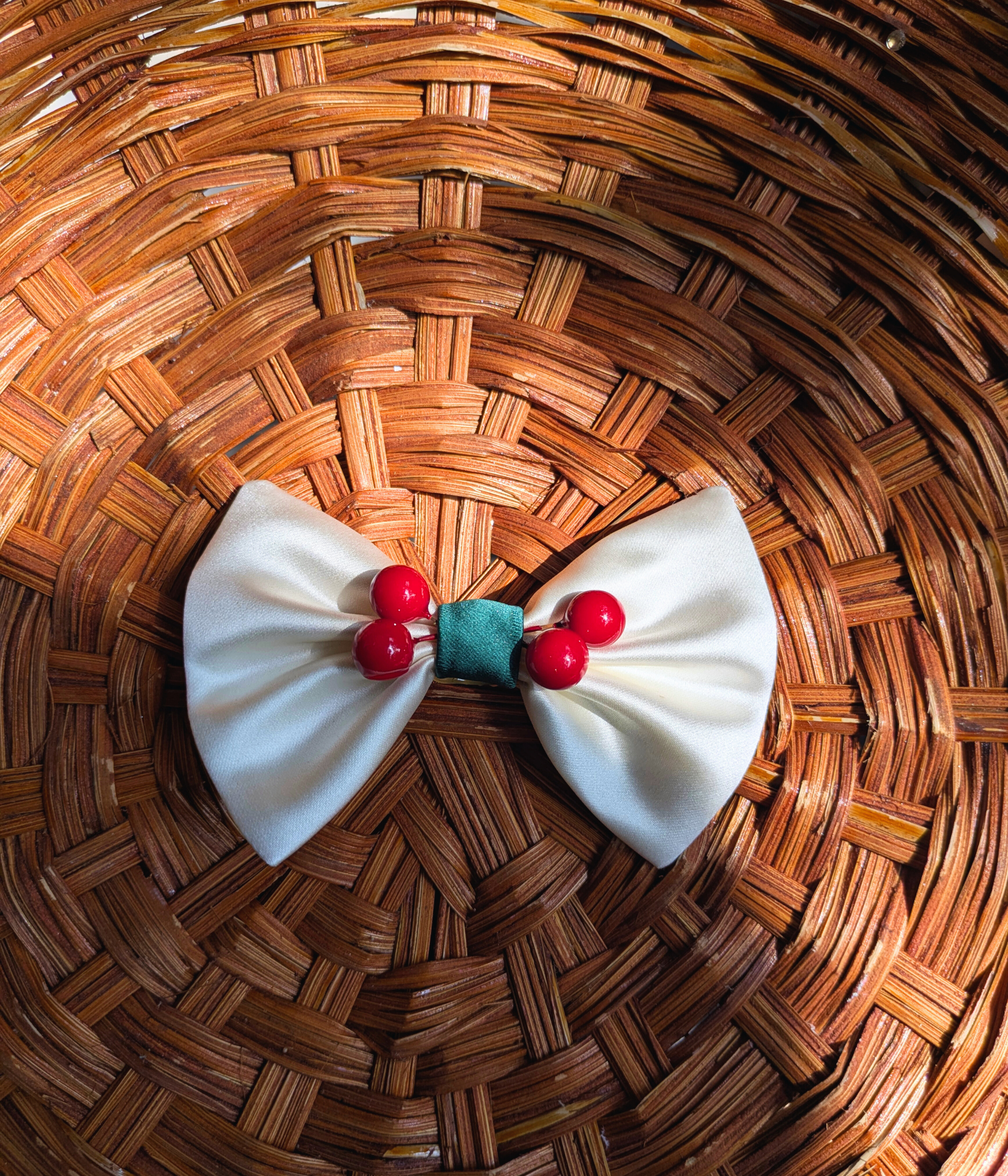 White Satin Bow for little girls