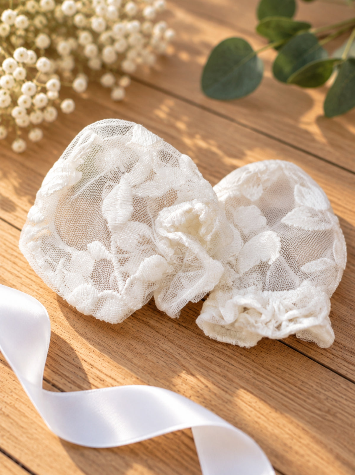 Claire | White Floral Lace Baptism & Christening Dress Set for Baby Girl