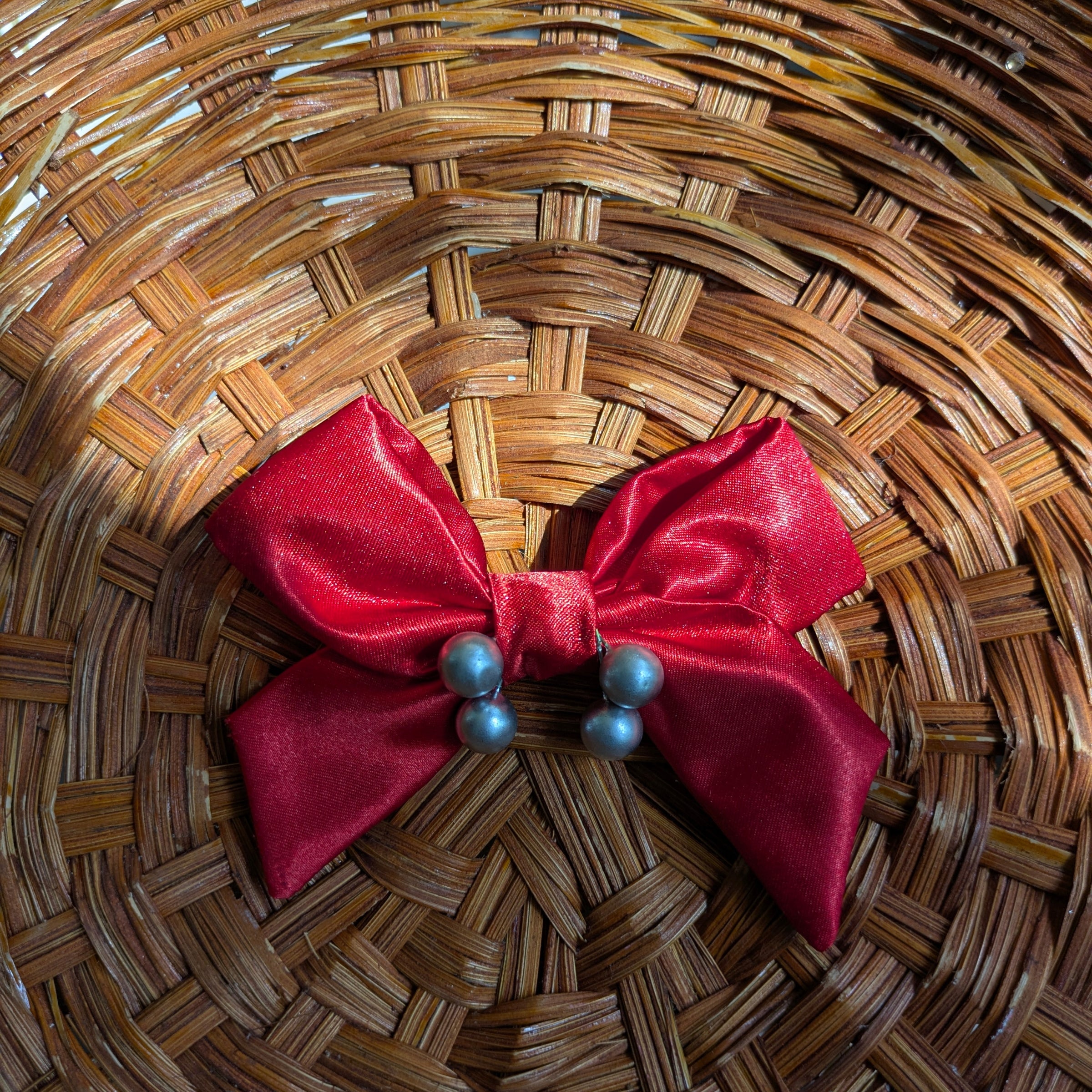 Red Satin Bow for little girls