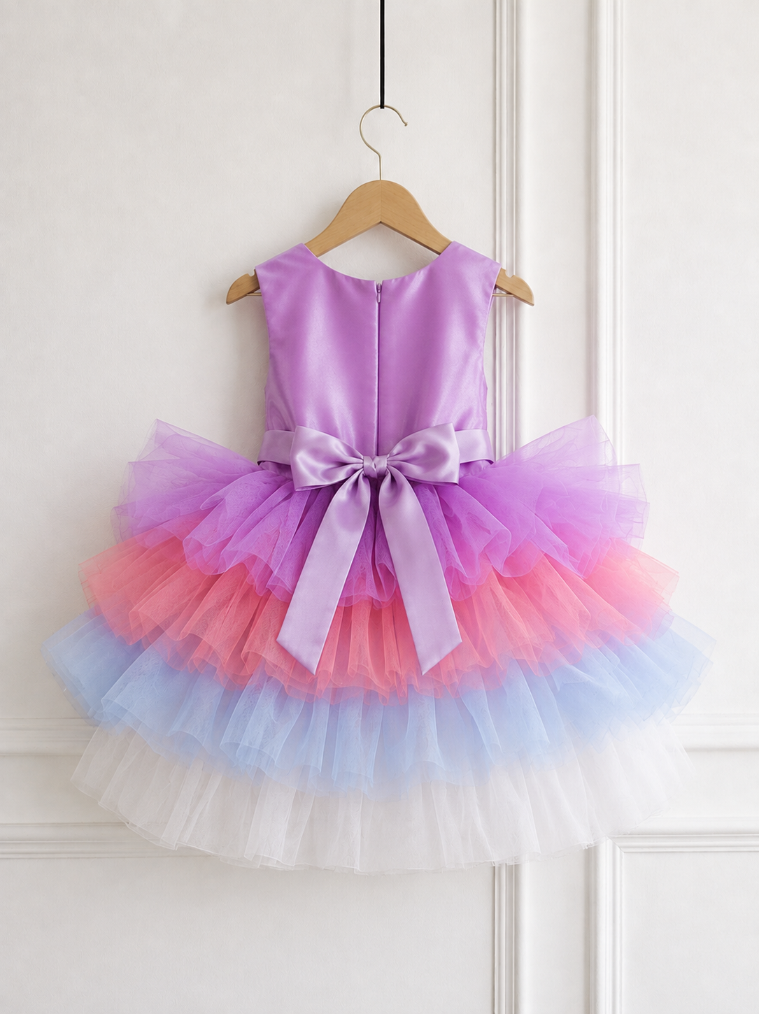Pastel rainbow tutu dress for a candy, rainbow, unicorn or princess birthday party