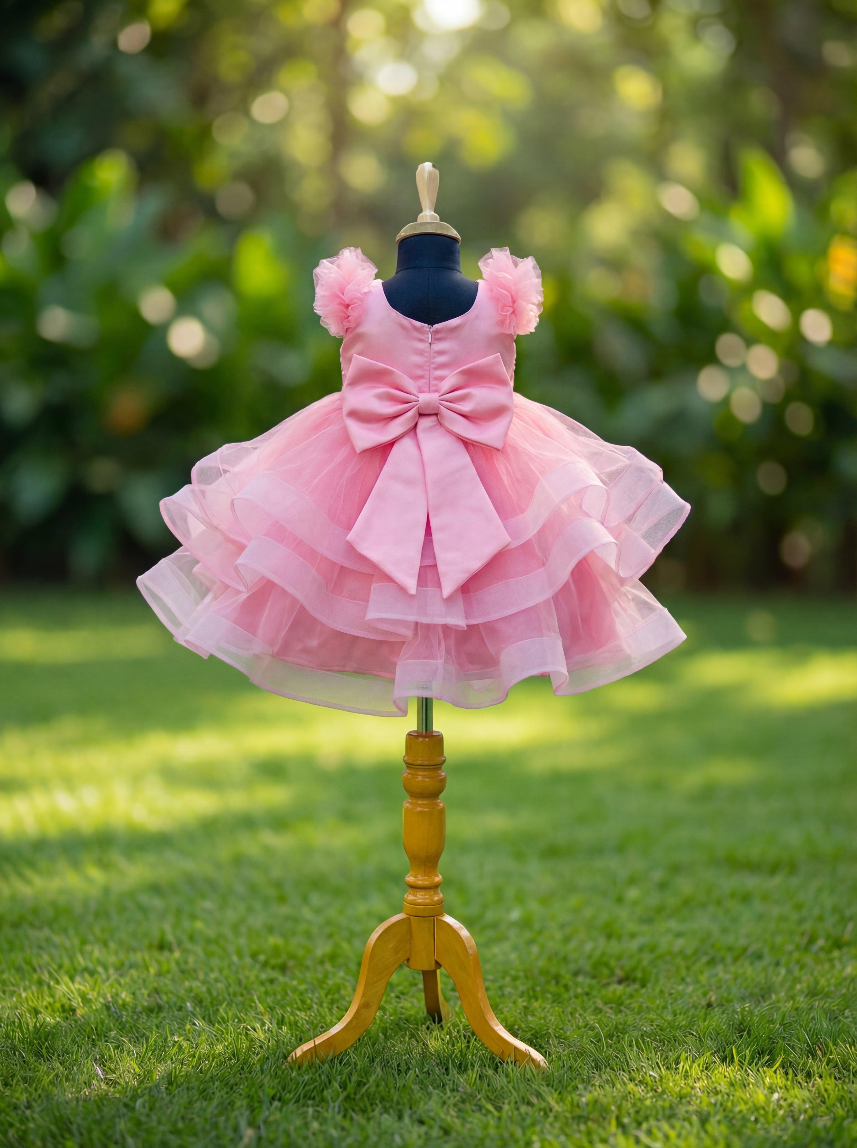 Pink Ruffled Tulle Party Dress for Girls | Birthday Dress, Princess Outfit, Special Occasion Wear