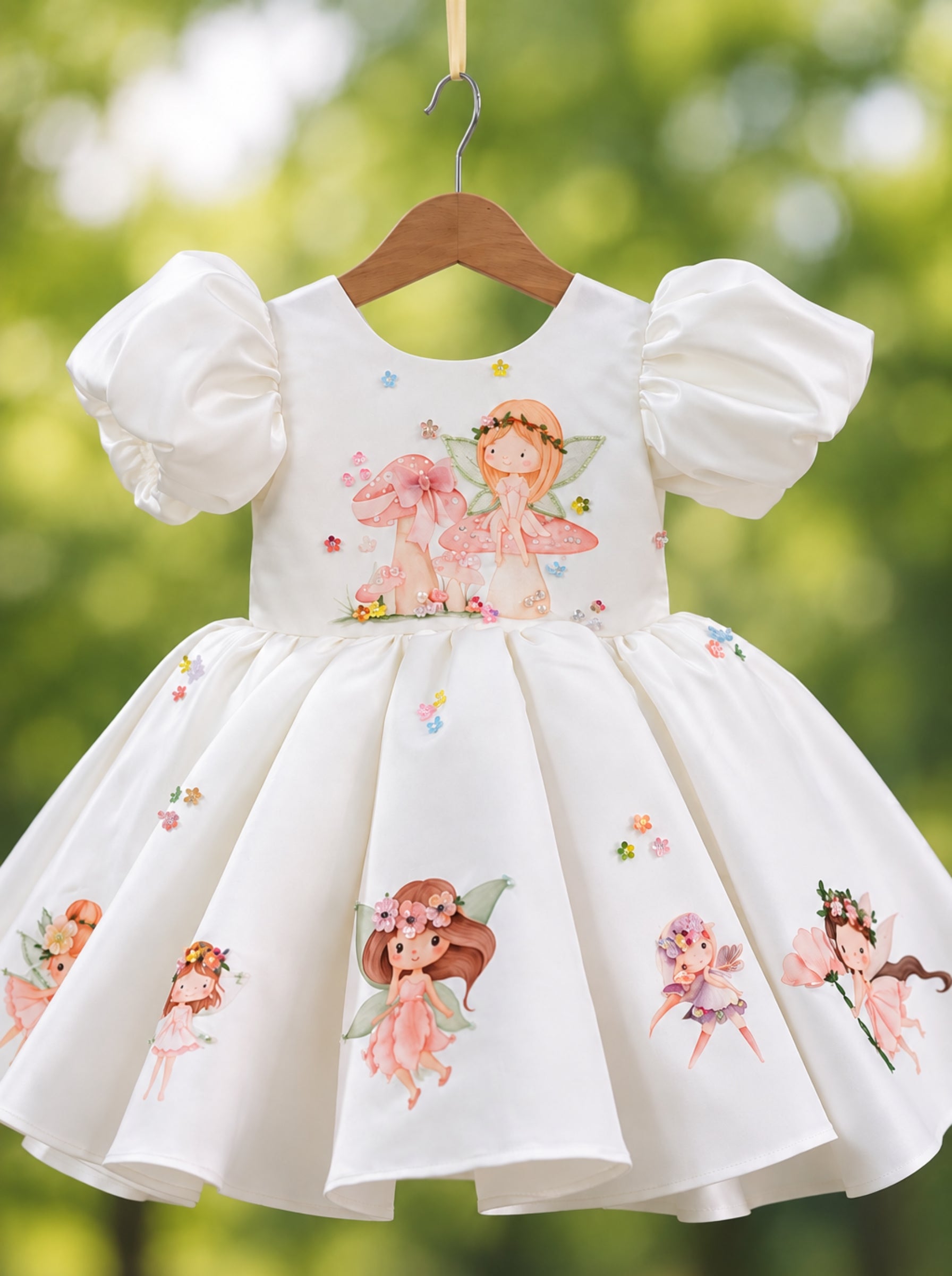 Fairy birthday dress for girls – front view