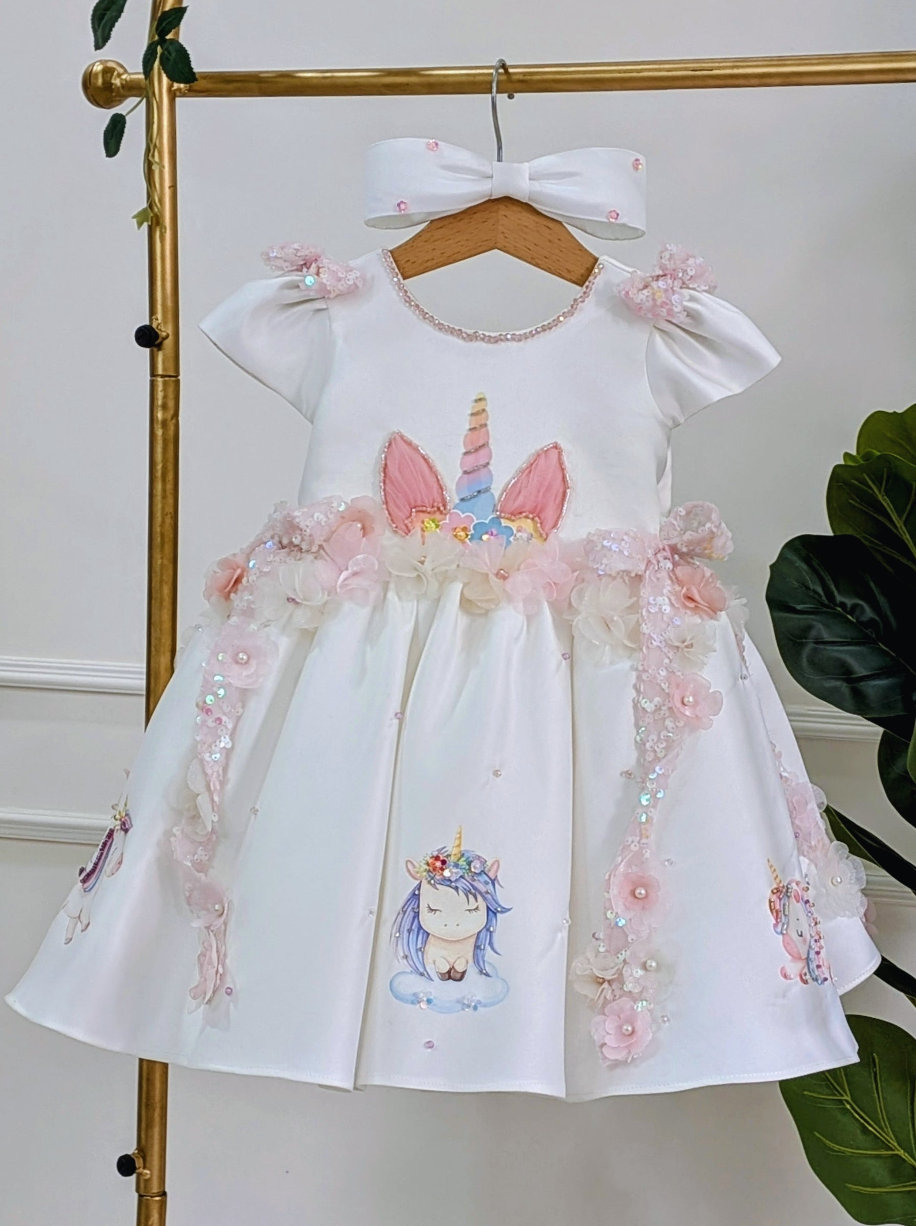 Unicorn Theme Birthday Dress for Girls | Customizable & Personalized Party Wear India