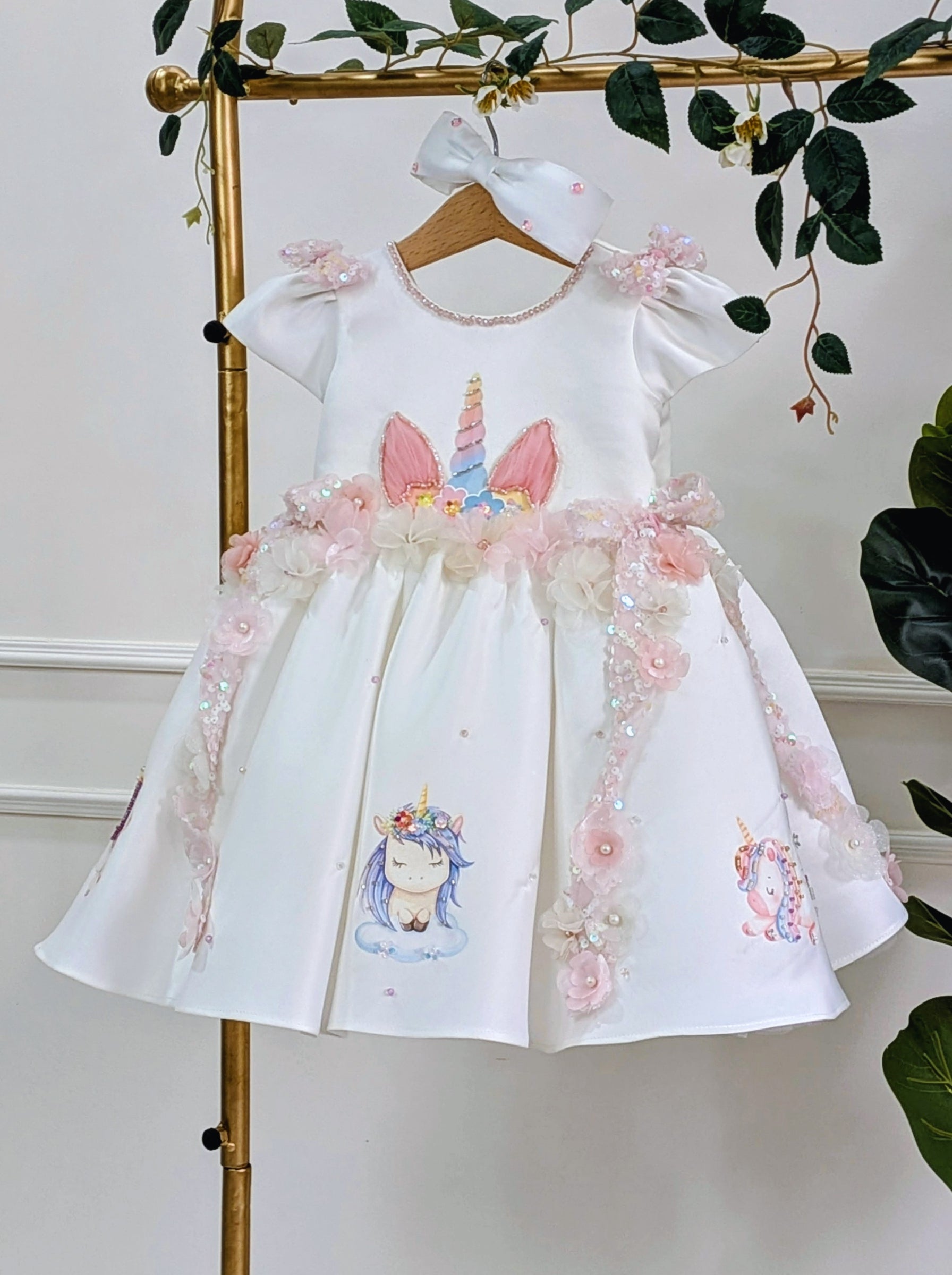 Unicorn Theme Birthday Dress for Girls | Customizable & Personalized Party Wear India